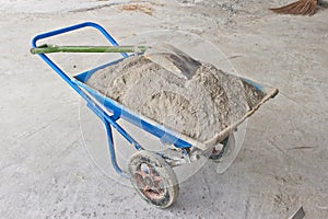 Blue cart cement