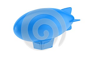 Blue cartoon airship