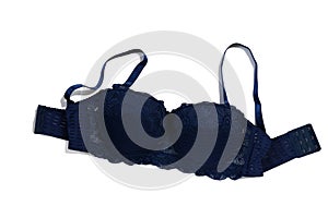 Blue casual bra with support isolated on white