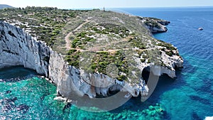 Blue Caves located between Aghios Nikolas and Cape Skinnari.