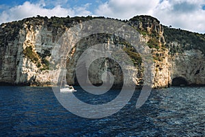 Blue caves of Paxos - the Ionian sea, Greece