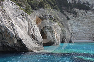 Paxos Island, The Blue Caves. Ionian Islands, Greece photo