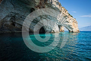 Blue caves, Zakinthos, Greece photo