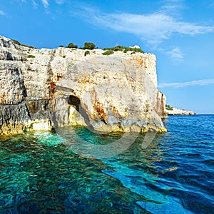 The Blue Caves in Zakynthos (Greece