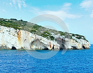 The Blue Caves in Zakynthos (Greece