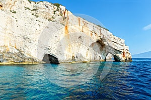 The Blue Caves in Zakynthos (Greece)