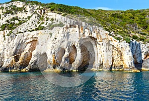 The Blue Caves in Zakynthos (Greece)