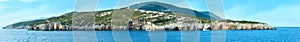 The Blue Caves in Zakynthos (Greece). Panorama.