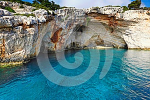 Blue Caves in Zakynthos island, Greece