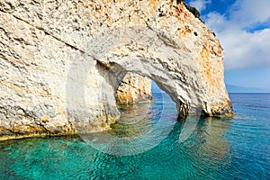 Blue Caves in Zakynthos island, Greece