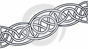 Blue Celtic Knot Border Vector Pattern, vector design Generative AI