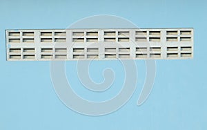 blue cement wall and hole