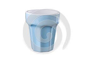 Blue ceramic cup photo