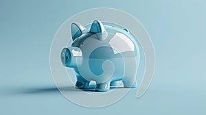 The blue ceramic piggybank.AI generated image