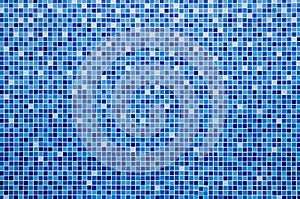 Blue ceramic tile mosaic