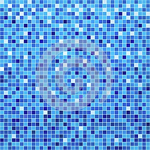 Blue ceramic tile mosaic