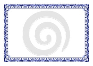 Blue Certificate of Appreciation Border