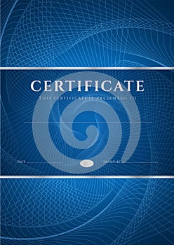 Blue Certificate / Diploma background (template)