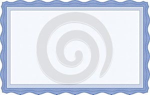 Blu certificato modello 