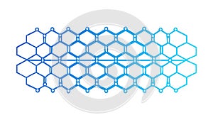 Blue Chain Link Fence Pattern Texture, vector design Generative AI