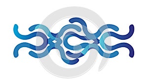 Blue Chain Link Pattern Vector Background, vector design Generative AI