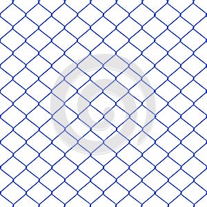 Blue chainlink fence