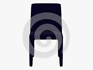 Blue chair fabric 3d rendering on a white background