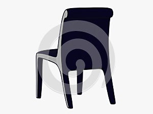 Blue chair fabric 3d rendering on a white background