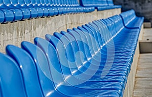 Blue Chairs At The Stadium