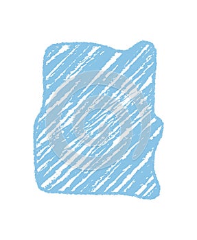 Blue Chalk Squiggle Quote Frame Sketch