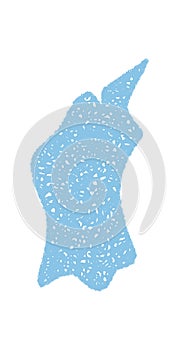 Blue Chalk Wavy Speech Bubble Shape