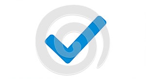 Blue Check Mark Icon Vector Illustration