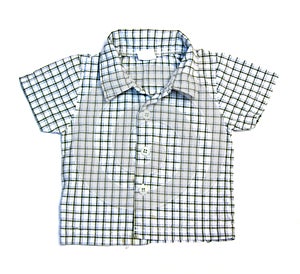 Blue checkered boy shirt