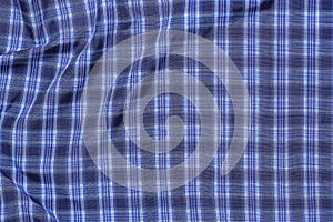 Blue checkered fabric