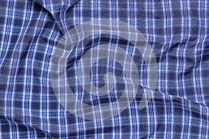 Blue checkered fabric