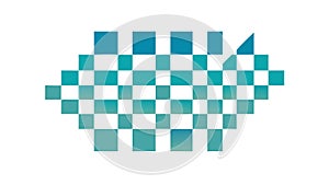 Blue Checkered Pattern Geometric Abstract Background Vector, vector design Generative AI