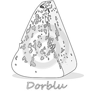 Blue cheese collection - dorblu illustration