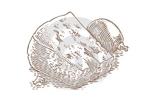 Blue cheese with grape