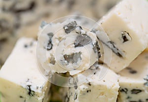 Modrý sýr makro 