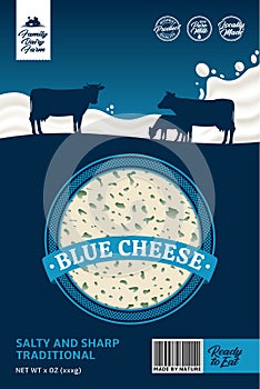 Blue cheese packaging design