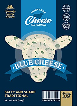 Blue cheese packaging design