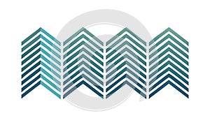 Blue Chevron Zigzag Geometric Pattern Art, vector design Generative AI