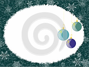 Blue christmas background with decoration