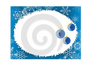 Blue christmas background with decoration