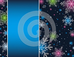 Blue christmas background, illustration