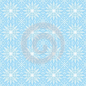Blue christmas background with seamless pattern. Ideal for print photo