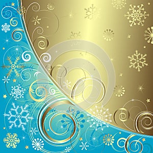 Blue christmas background (vector)