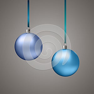 Blue Christmas balls