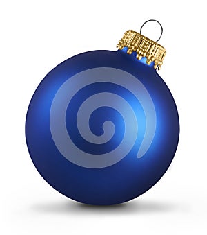 Blue christmas bauble ball