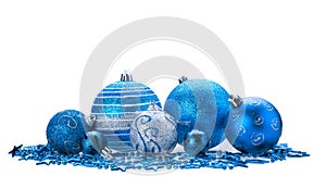 Blue christmas bauble